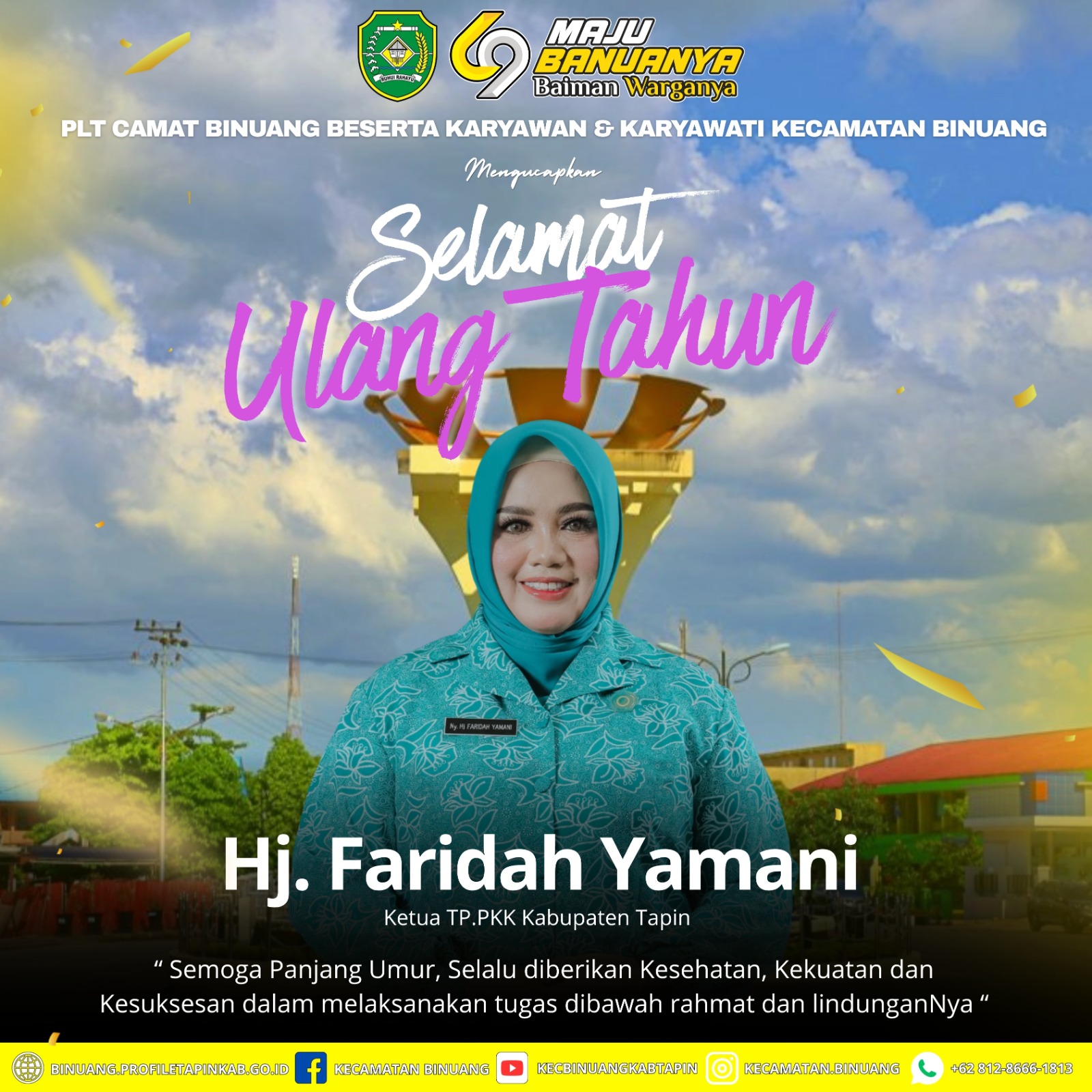 Plt. Camat Binuang Beserta Seluruh Karyawan (i) Kecamatan Binuang Mengucapkan :